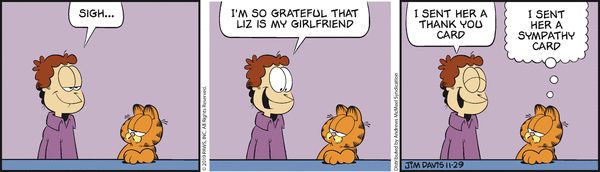 Komiksy garfield - komiks z dnia 29/11/2019
