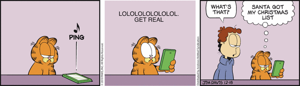 Komiksy garfield - komiks z dnia 18/12/2019
