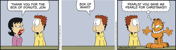 Komiksy garfield - komiks z dnia 27/12/2019