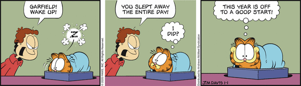 Komiksy garfield - komiks z dnia 01/01/2020