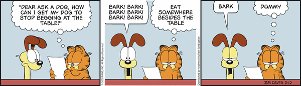 Komiksy garfield - komiks z dnia 12/02/2020