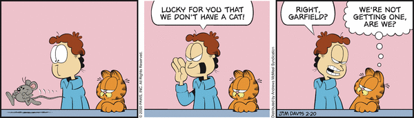 Komiksy garfield - komiks z dnia 20/02/2020