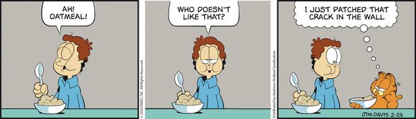 Komiksy garfield - komiks z dnia 25/02/2020