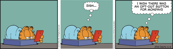 Komiksy garfield - komiks z dnia 09/03/2020