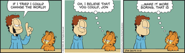 Komiksy garfield - komiks z dnia 19/03/2020