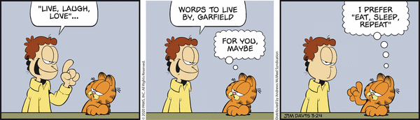 Komiksy garfield - komiks z dnia 24/03/2020