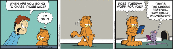 Komiksy garfield - komiks z dnia 16/04/2020