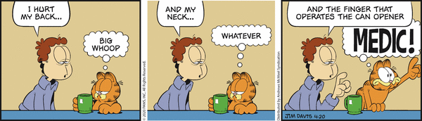 Komiksy garfield - komiks z dnia 20/04/2020
