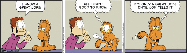 Komiksy garfield - komiks z dnia 23/05/2020