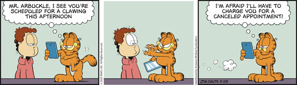 Komiksy garfield - komiks z dnia 28/05/2020