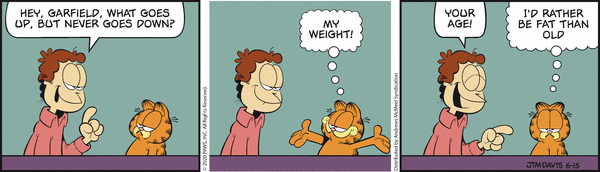 Komiksy garfield - komiks z dnia 15/06/2020