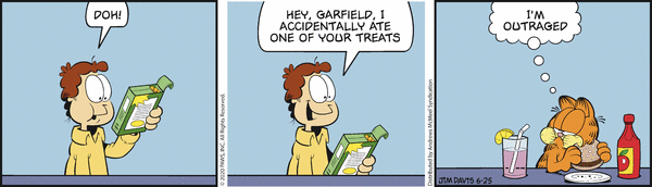 Komiksy garfield - komiks z dnia 25/06/2020