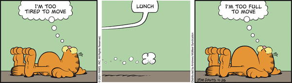 Komiksy garfield - komiks z dnia 26/04/2021