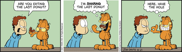 Komiksy garfield - komiks z dnia 21/06/2021