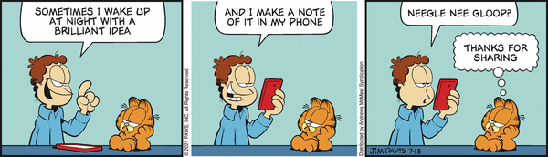 Komiksy garfield - komiks z dnia 13/07/2021