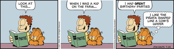 Komiksy garfield - komiks z dnia 28/07/2021