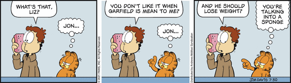 Komiksy garfield - komiks z dnia 30/07/2021