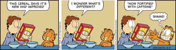 Komiksy garfield - komiks z dnia 09/08/2021