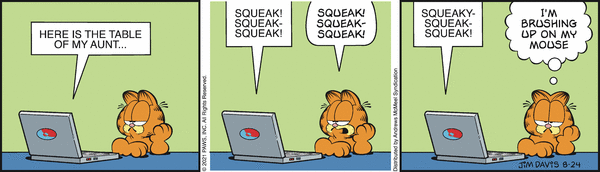 Komiksy garfield - komiks z dnia 24/08/2021