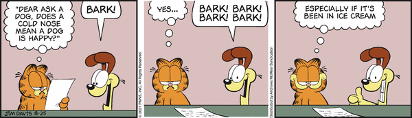 Komiksy garfield - komiks z dnia 25/08/2021