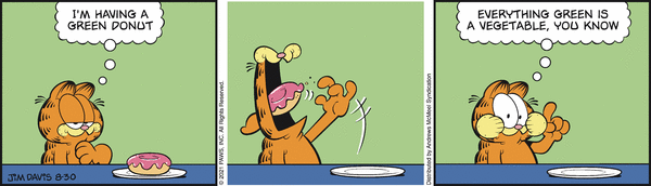 Komiksy garfield - komiks z dnia 30/08/2021