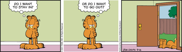 Komiksy garfield - komiks z dnia 16/09/2021