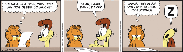 Komiksy garfield - komiks z dnia 29/09/2021