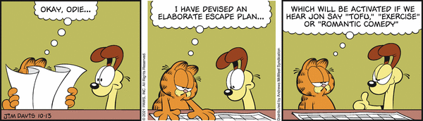 Komiksy garfield - komiks z dnia 13/10/2021