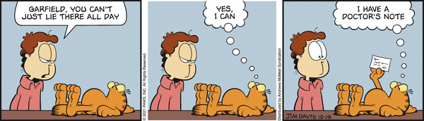 Komiksy garfield - komiks z dnia 18/10/2021