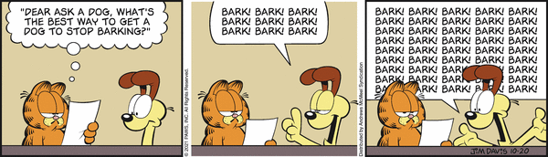 Komiksy garfield - komiks z dnia 20/10/2021