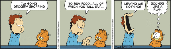 Komiksy garfield - komiks z dnia 02/11/2021
