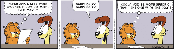 Komiksy garfield - komiks z dnia 10/11/2021