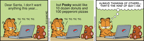 Komiksy garfield - komiks z dnia 16/12/2021