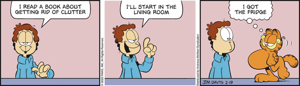 Komiksy garfield - komiks z dnia 19/02/2022