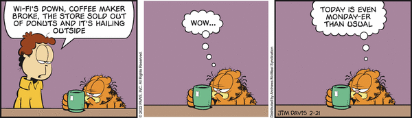 Komiksy garfield - komiks z dnia 21/02/2022