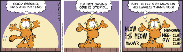 Komiksy garfield - komiks z dnia 23/02/2022