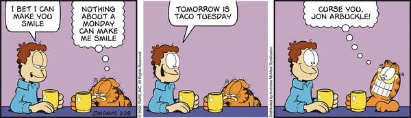 Komiksy garfield - komiks z dnia 28/02/2022