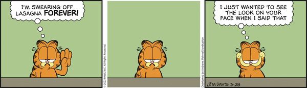 Komiksy garfield - komiks z dnia 28/03/2022