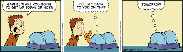 Komiksy garfield - komiks z dnia 16/05/2022