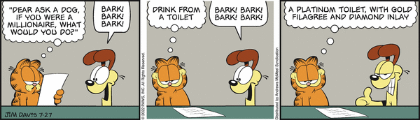 Komiksy garfield - komiks z dnia 27/07/2022