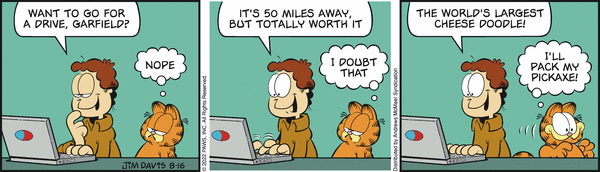 Komiksy garfield - komiks z dnia 16/08/2022