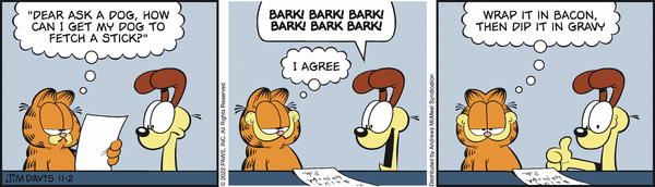 Komiksy garfield - komiks z dnia 02/11/2022