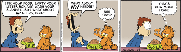 Komiksy garfield - komiks z dnia 24/11/2022