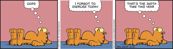 Komiksy garfield - komiks z dnia 31/12/2022