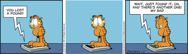 Komiksy garfield - komiks z dnia 02/01/2023