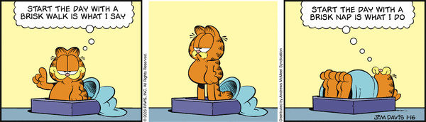 Komiksy garfield - komiks z dnia 16/01/2023