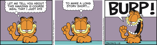 Komiksy garfield - komiks z dnia 19/01/2023