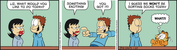 Komiksy garfield - komiks z dnia 20/01/2023