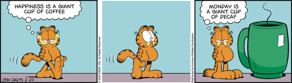 Komiksy garfield - komiks z dnia 20/02/2023
