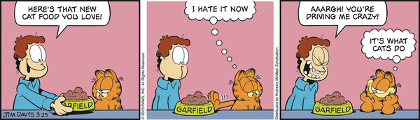 Komiksy garfield - komiks z dnia 25/03/2023